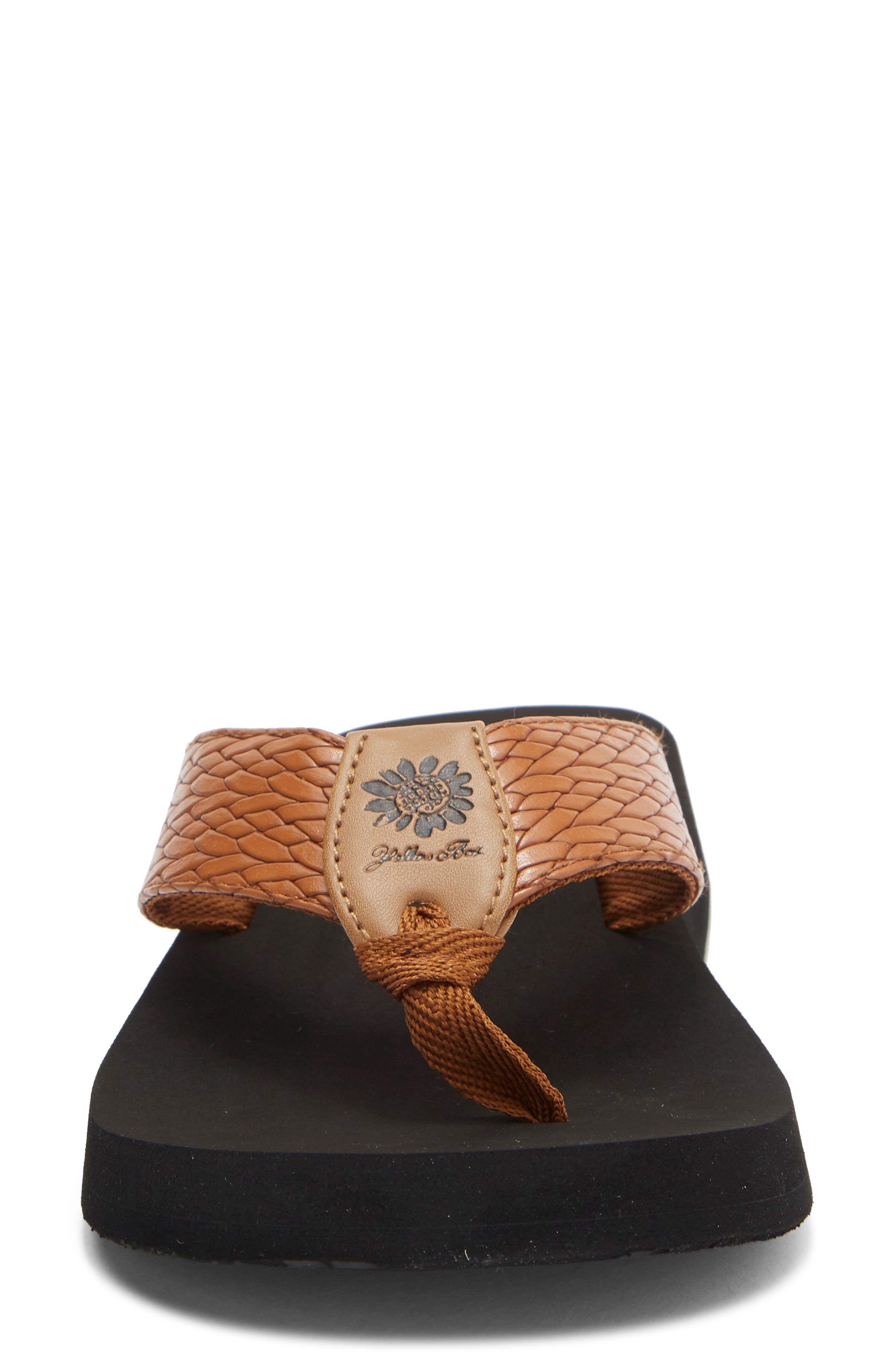 Yellow Box Premium Flax Flip Flop, Alternate, color, Tan