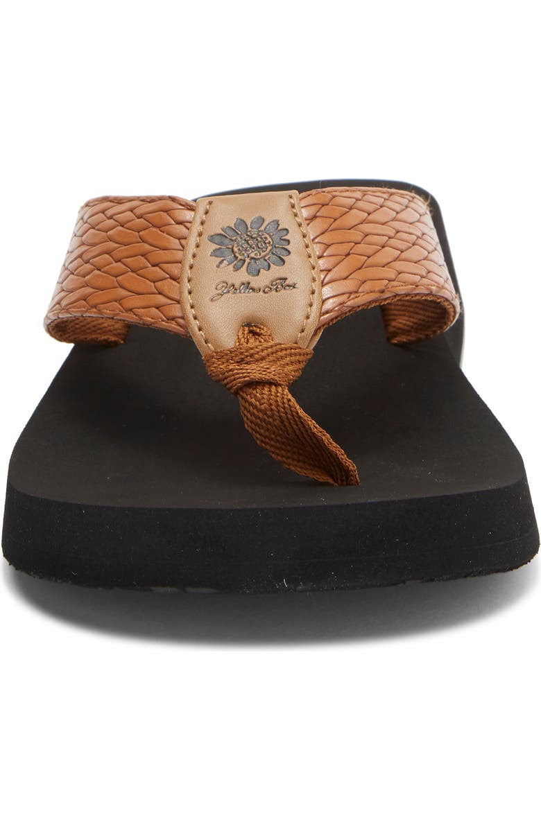 Yellow Box Premium Flax Flip Flop, Alternate, color, Tan