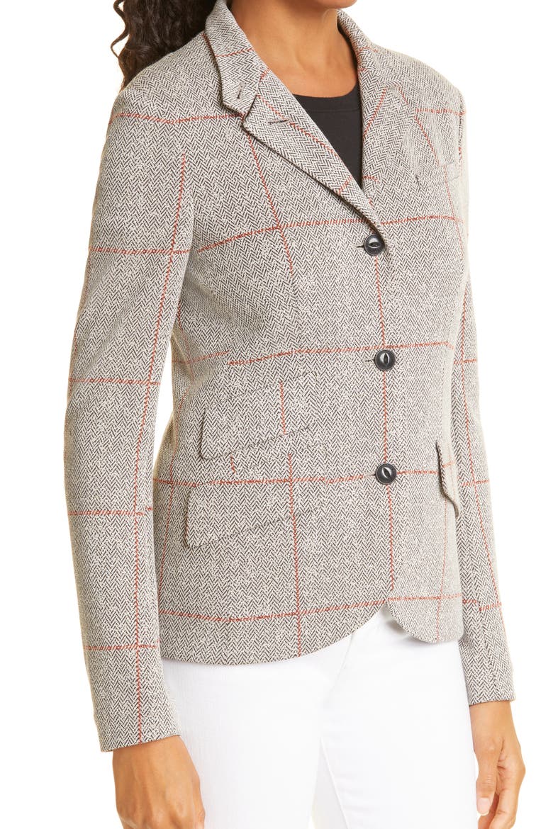 Slade Check Blazer, Alternate, color, BLACKWHT