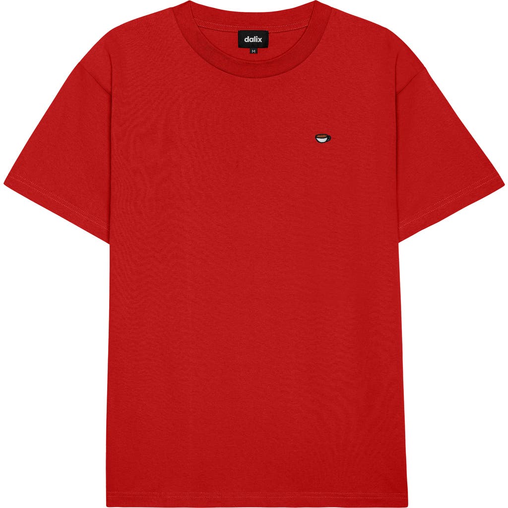Dalix Mens Lil Coffee Heavy Weight Cotton Tee