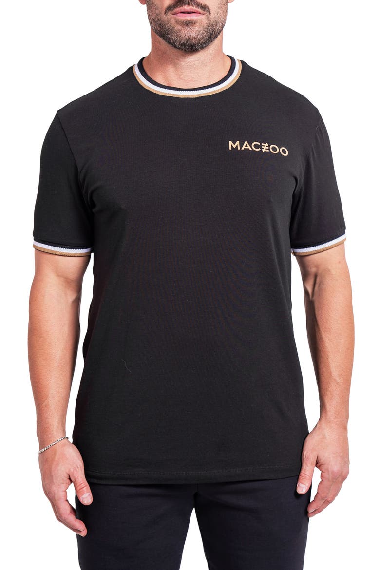 Elegantcrew Black Tipped Logo Graphic T-Shirt, Main, color, BLACK