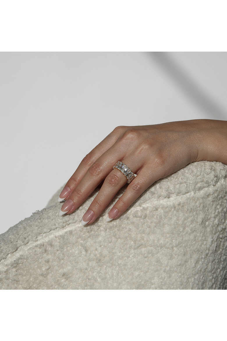 Baguette Ring, Alternate, color, Gold