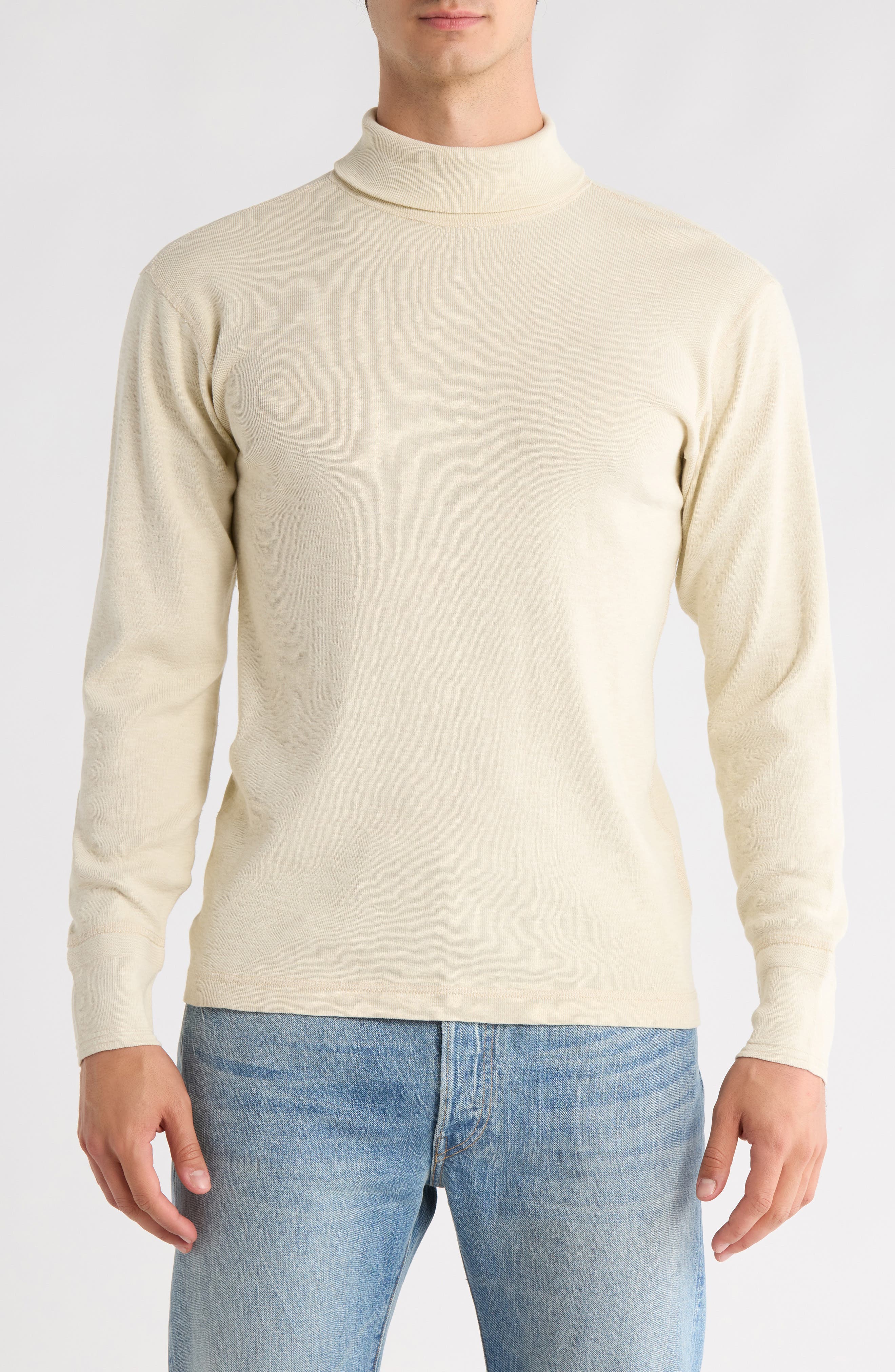 BUCK MASON Sidewinder Long Sleeve Ribbed Turtleneck T-Shirt