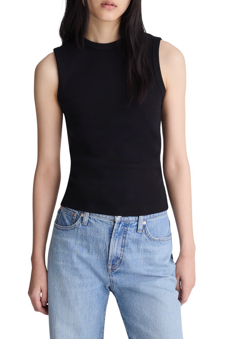 '90s Shell Tank, Main, color, JET BLACK