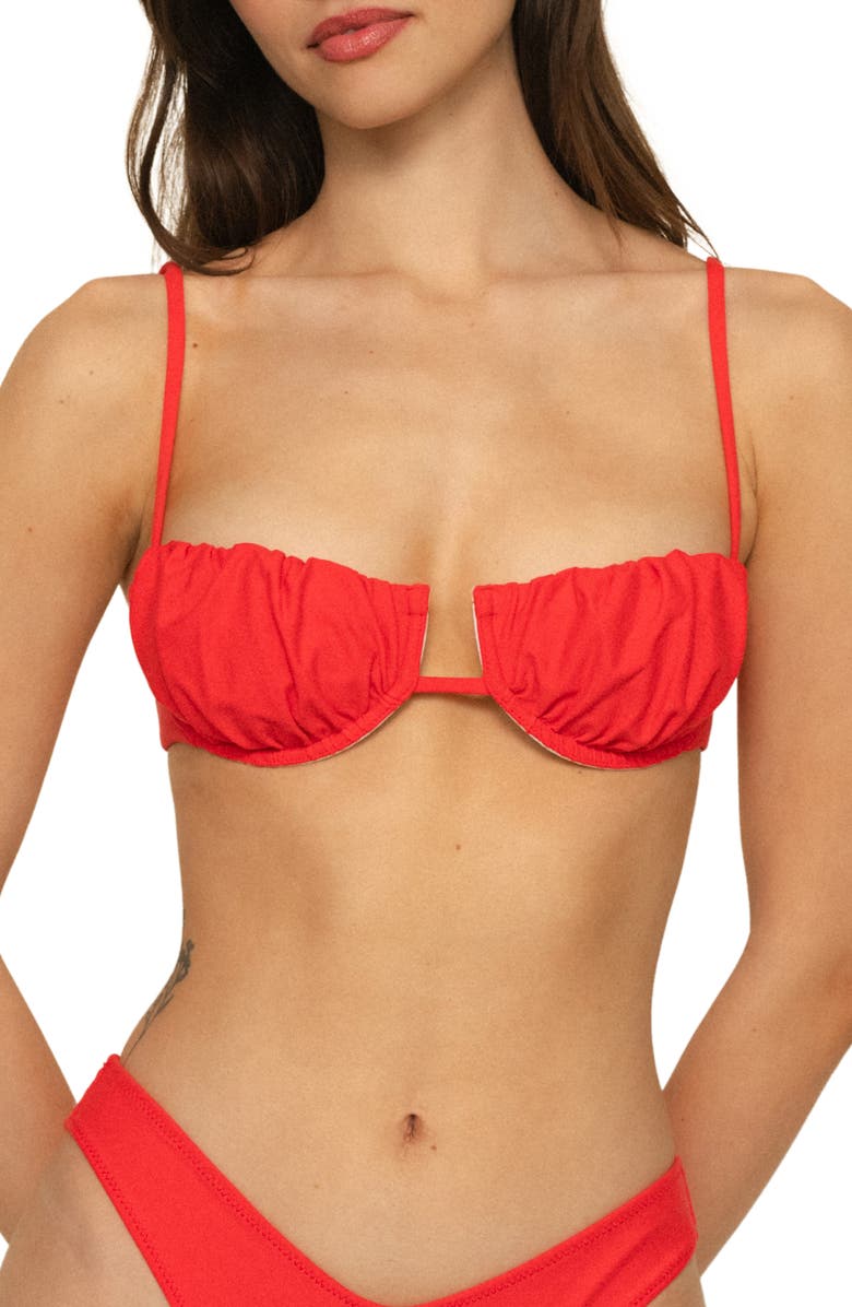 MONTCE Cherry Petal Underwire Bikini Top, Main, color, 