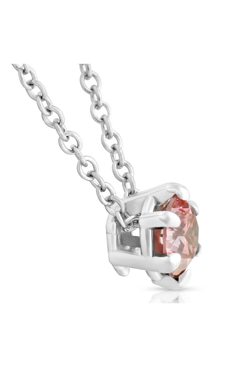 Bliss Diamond 1/4Ct Pink Diamond Solitaire Floating Pendant 14k Gold Lab Grown Necklace, Alternate, color,