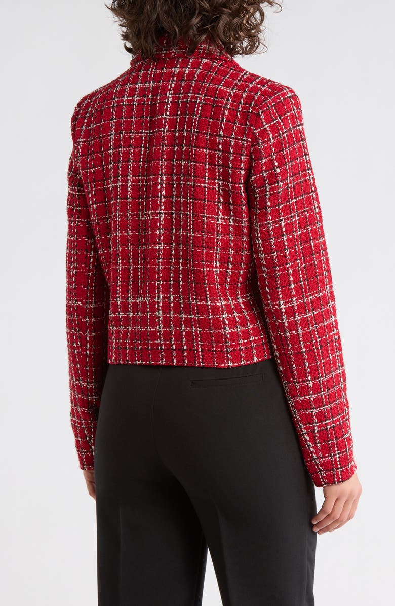 Amanda & Chelsea Ladylike Tweed Jacket, Alternate, color, Red