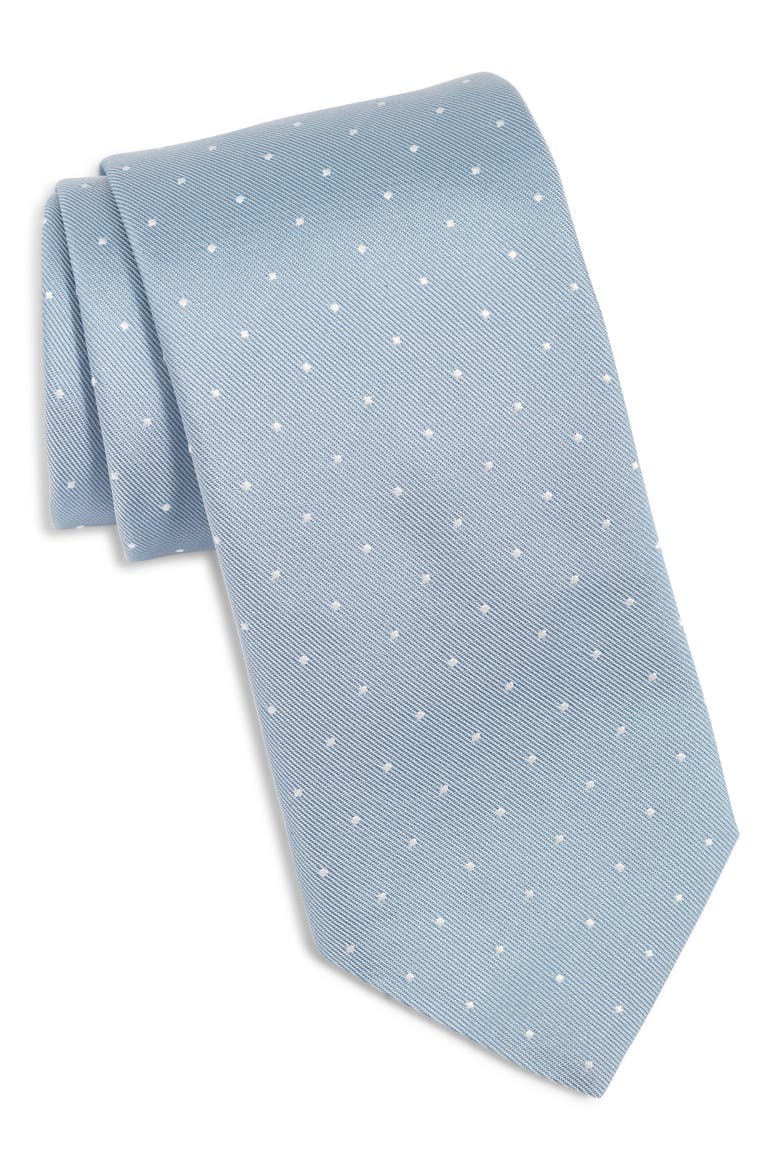 Jacquard Silk Blend Tie, Main, color, LIGHT PASTEL BLUE