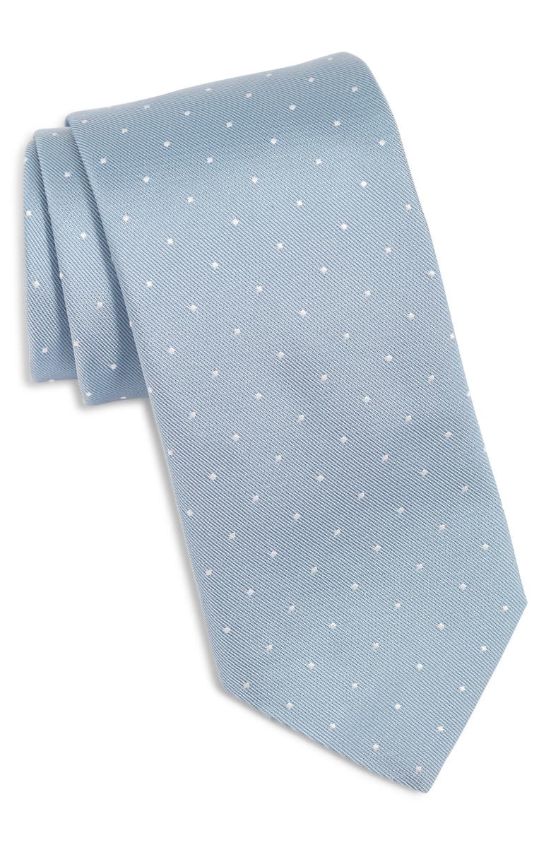 BOSS Jacquard Silk Blend Tie, Main, color, Light Pastel Blue