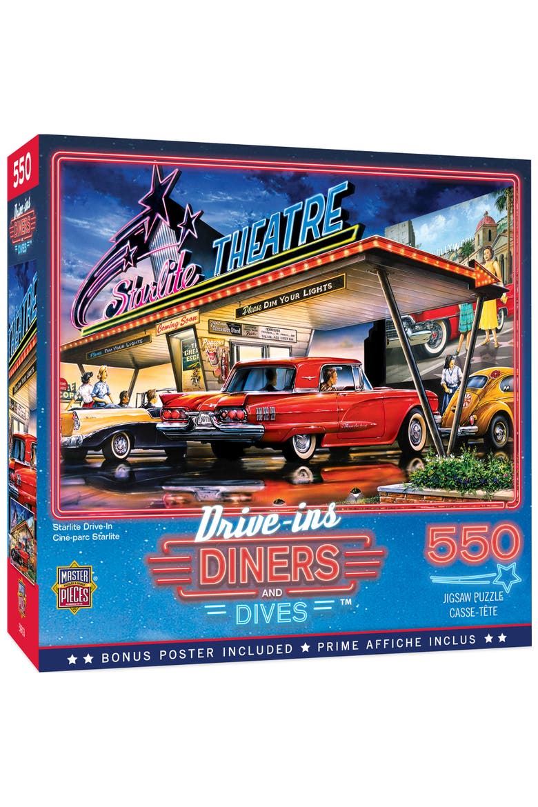 Starlite Drive-In 550 Piece Puzzle, Main, color, Multicolor