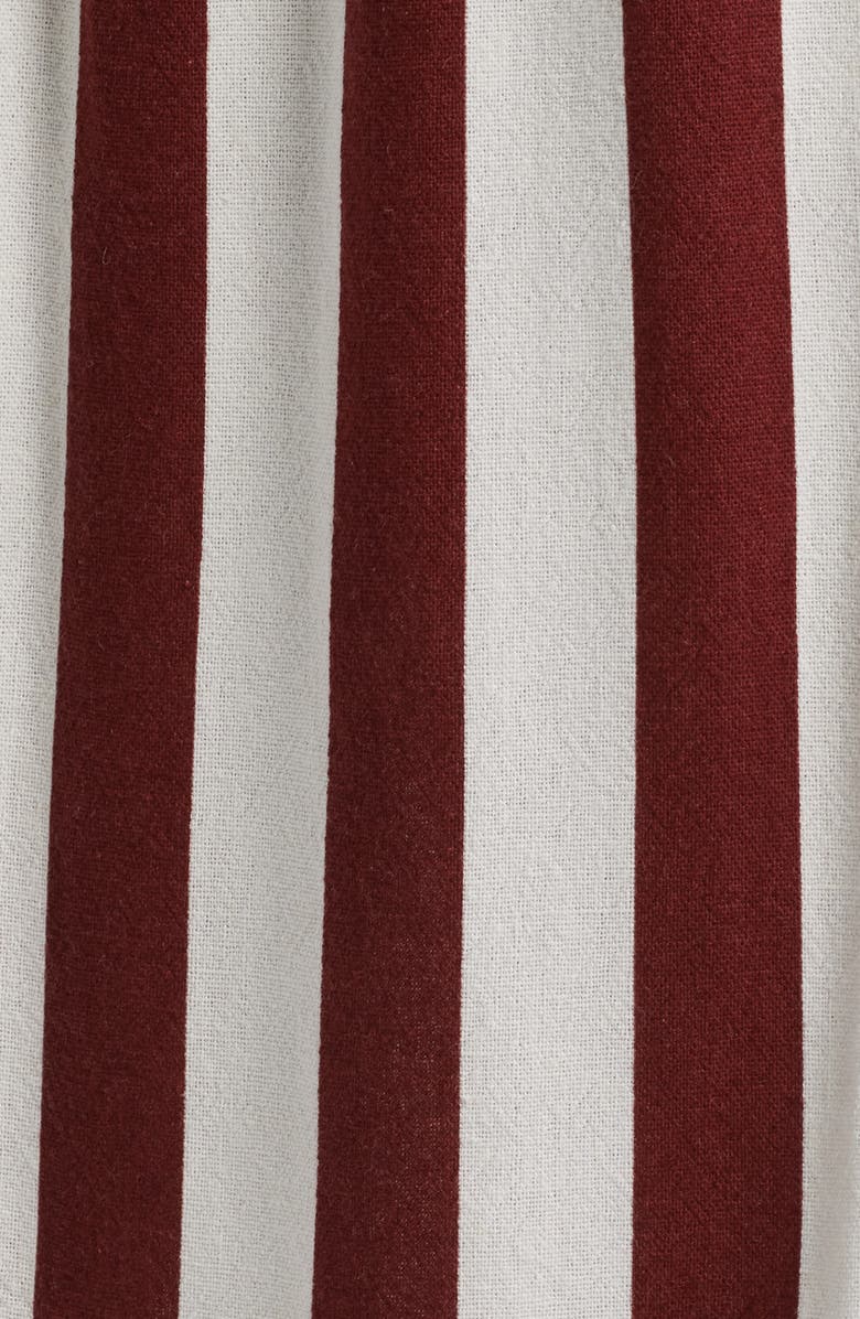 Bobeau Stripe A-Line Skirt, Alternate, color, Ivory Brandy Brown Stripe