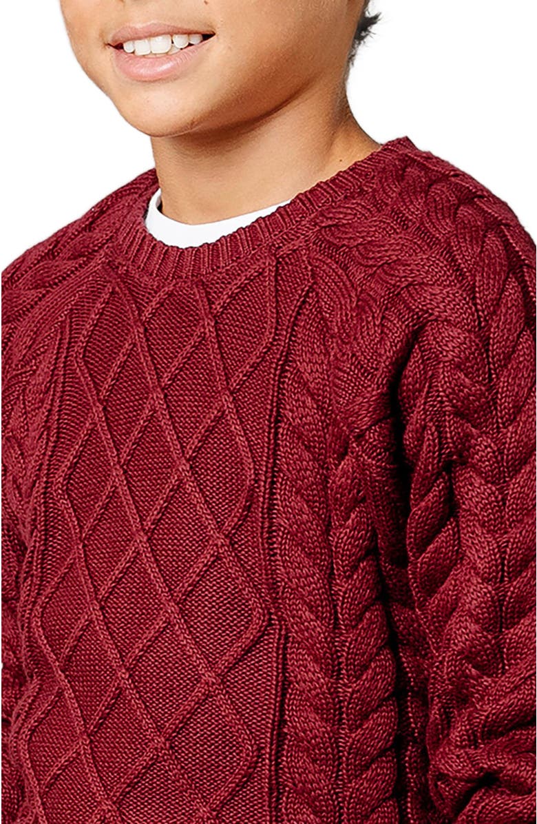 Hope & Henry Boys' Organic Raglan Fisherman Sweater, Kids, Alternate, color, 