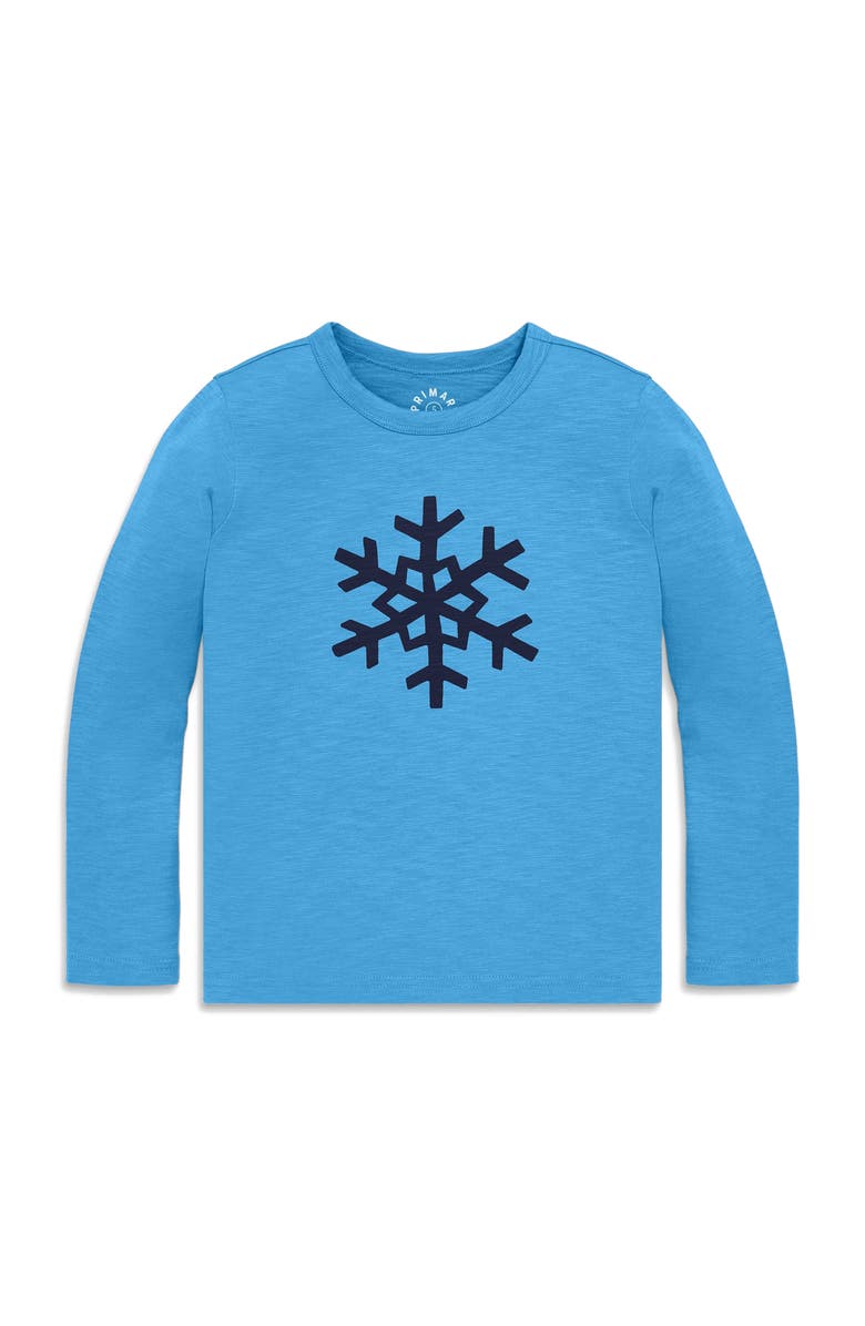 Primary Kids Long Sleeve Snowflake Tee, Alternate, color,