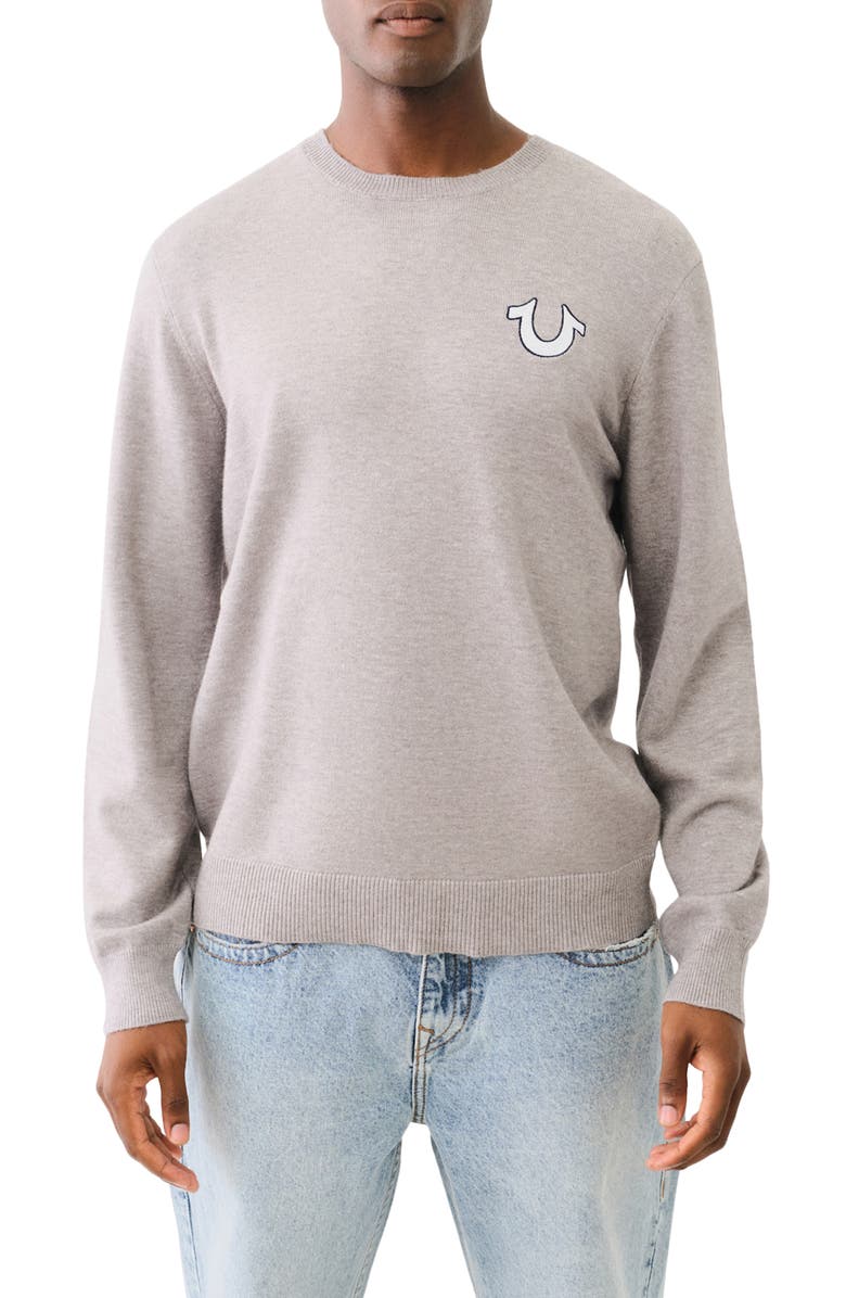 True Religion Embroidered Pullover Sweater, Main, color, 