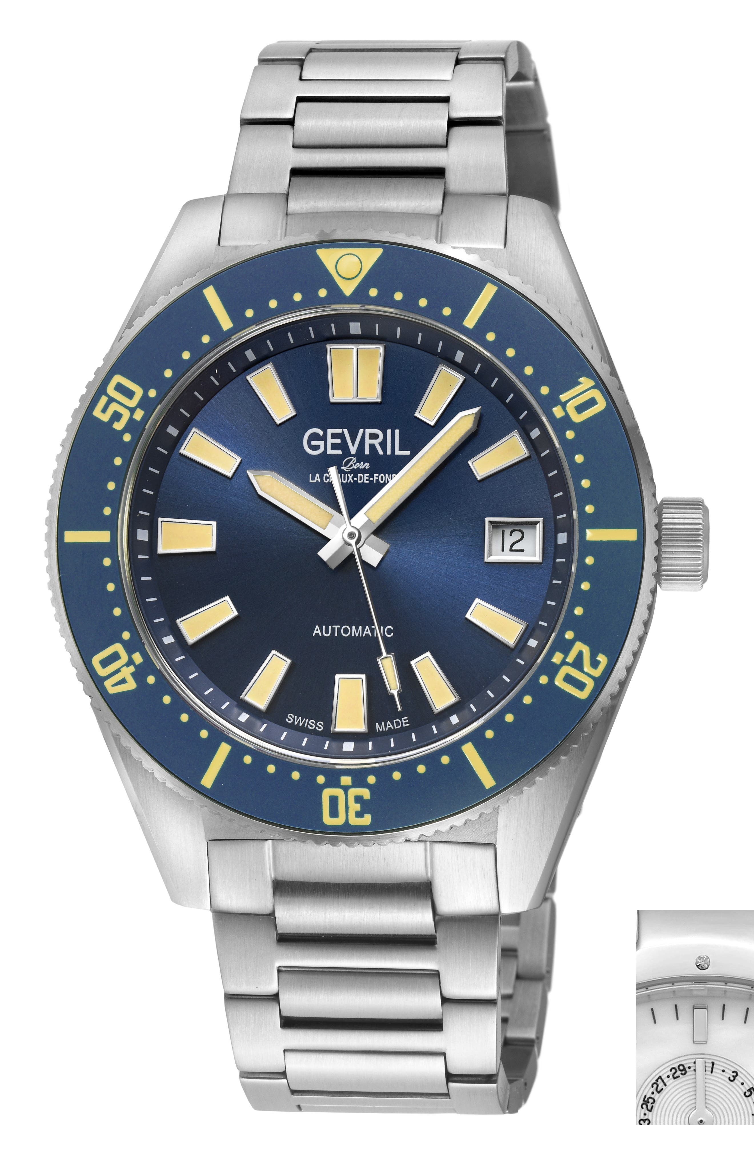 GEVRIL Mariner Row Automatic Bracelet Watch