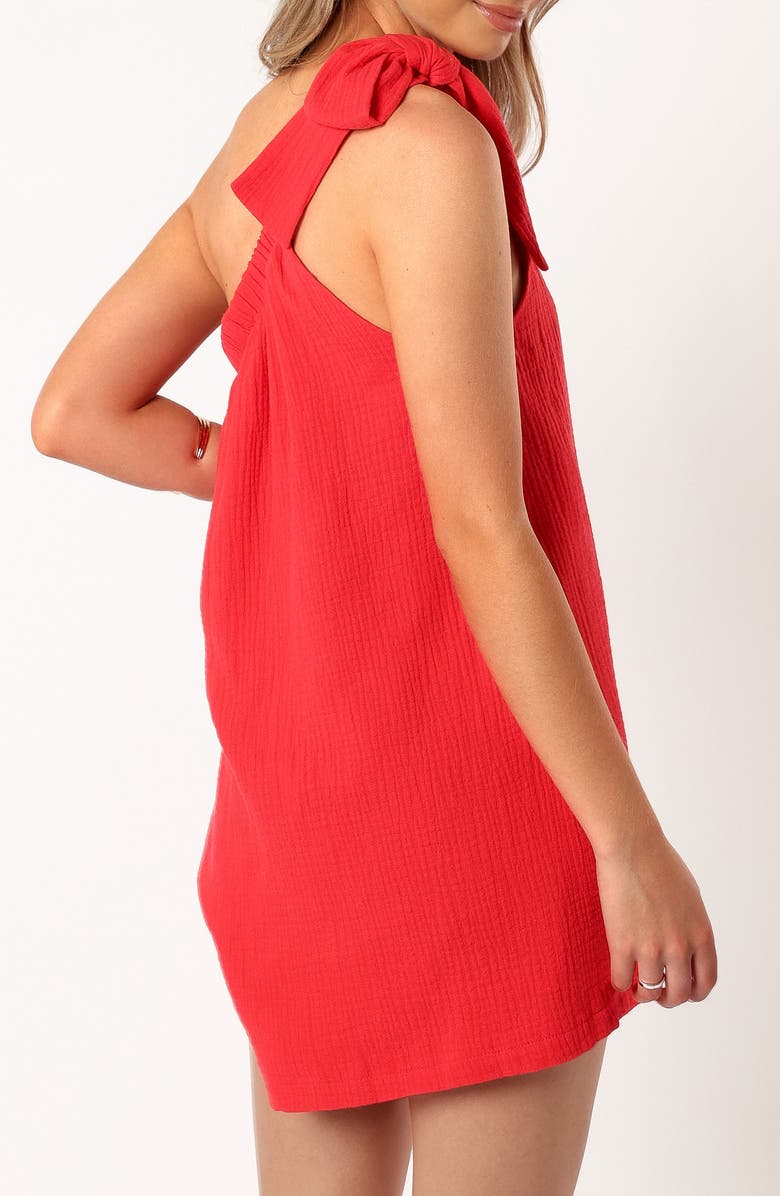 Petal & Pup Miffy One-Shoulder Cotton Romper, Alternate, color, Red