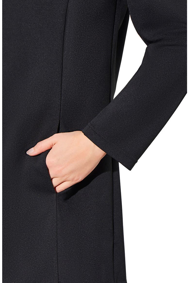 Stretch Crepe Jacket, Alternate, color, BLACK