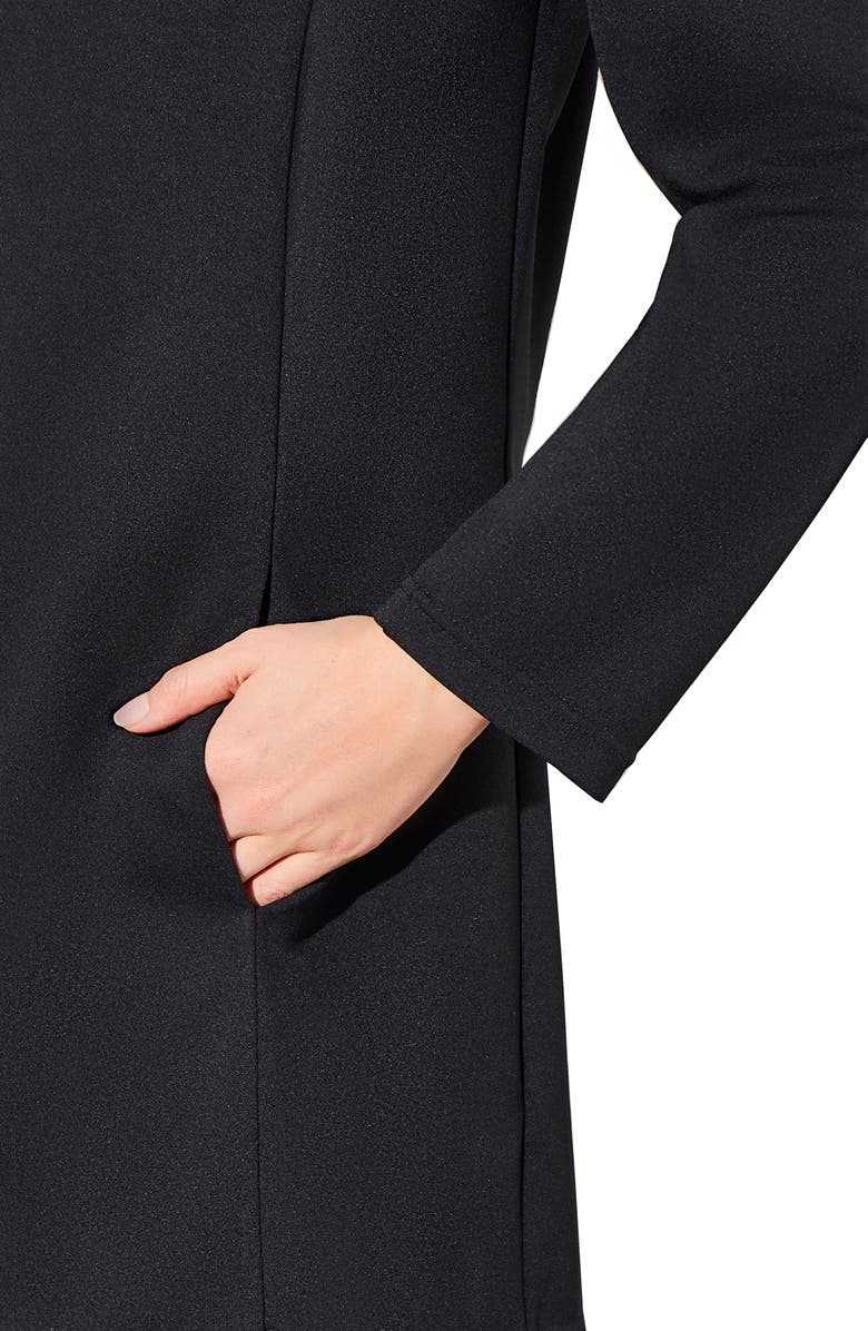 Ming Wang Stretch Crepe Jacket, Alternate, color, Black