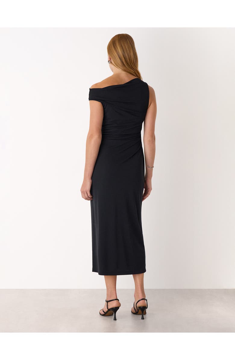 Whistles Jersey Crepe Asymmetric Dress, Alternate, color, Black