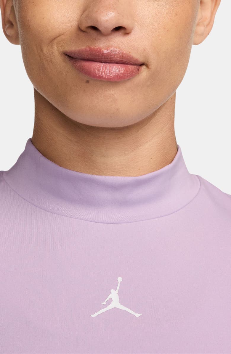 Jordan Mock Neck Crop Top, Alternate, color, Doll/ White