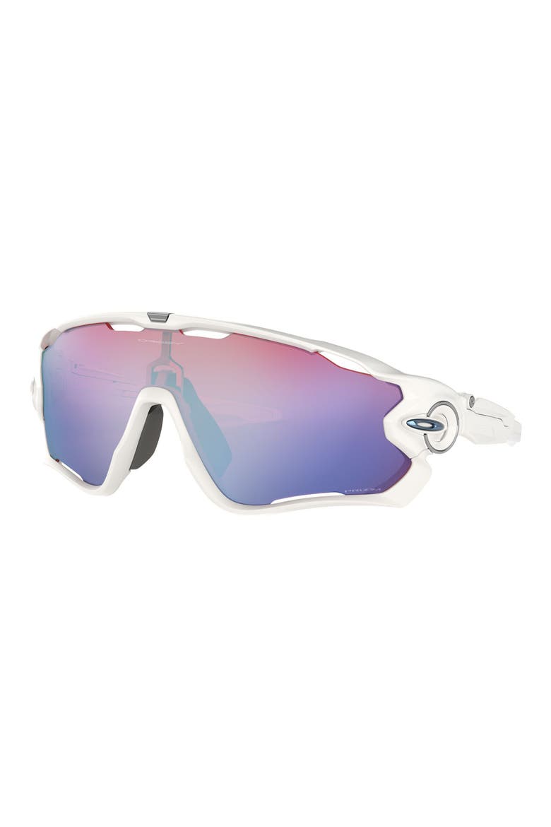 31mm Rectangular Wrap Sunglasses, Alternate, color, WHITE