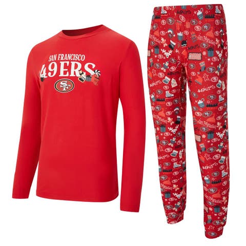 Men's Concepts Sport  Scarlet San Francisco 49ers Chestnut Long Sleeve Top & Pants Set