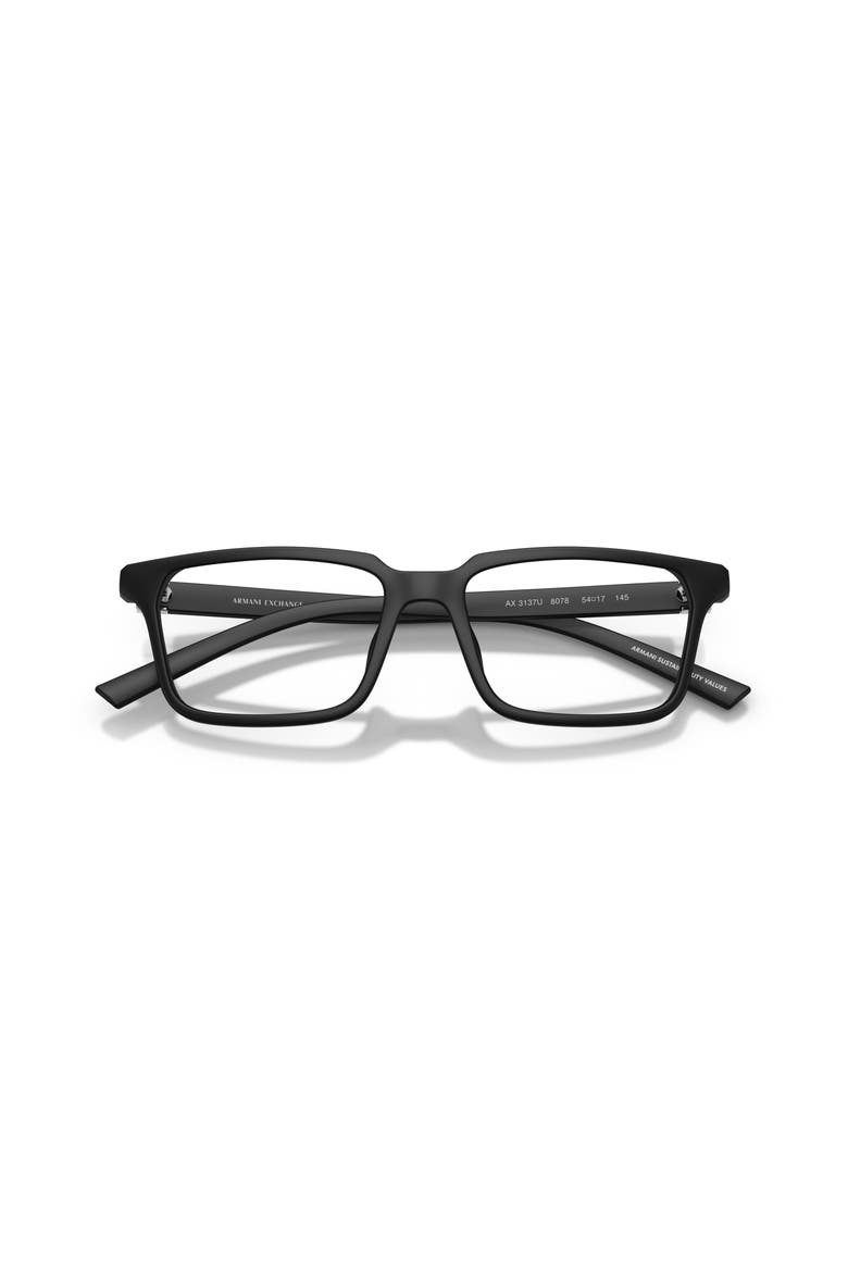 54mm Square optical glasses, Alternate, color, Black