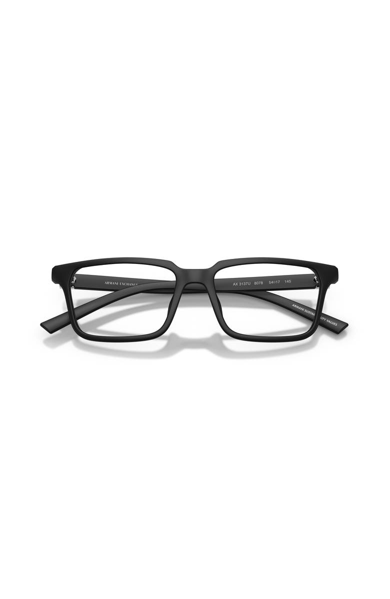 Armani Exchange 54mm Square optical glasses, Alternate, color, Black