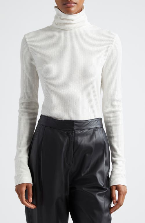 Ramy Brook Ananda Rib Turtleneck Top in Ivory 