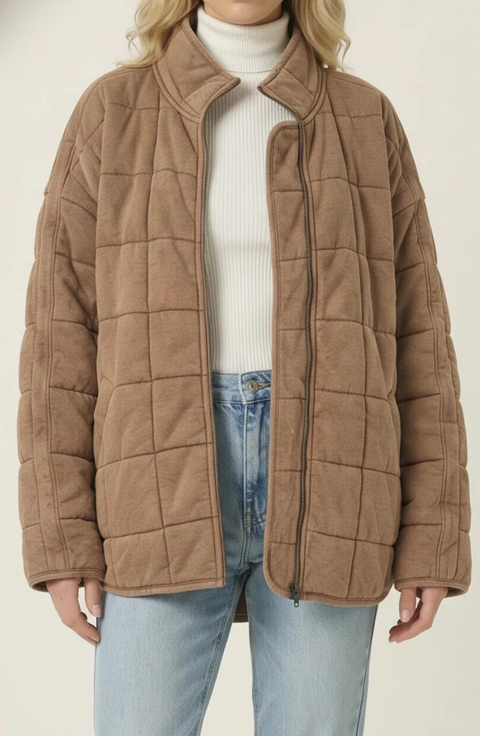 Quilted Fleece Long Sleeve Jacket