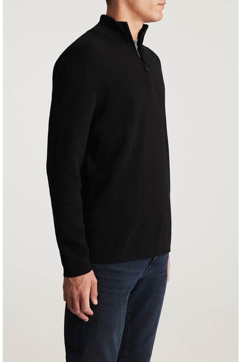 Half Zip Sweater, Alternate, color, BLACK