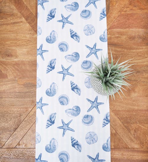 C & F Home C&f Home Calming Seas Table Runner 14" X 72" In Blue