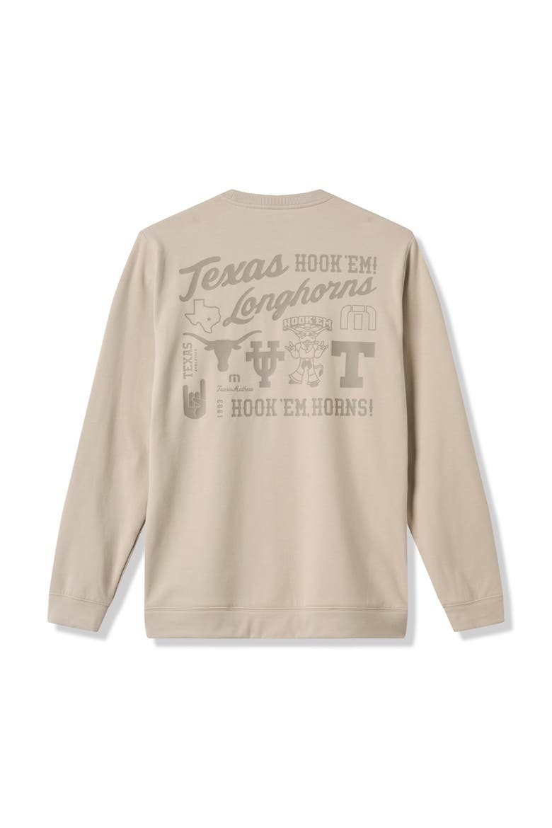 Men's TravisMathew  Tan Texas Longhorns Campus Hero Fleece Tri-Blend Sweatshirt, Alternate, color, Tan