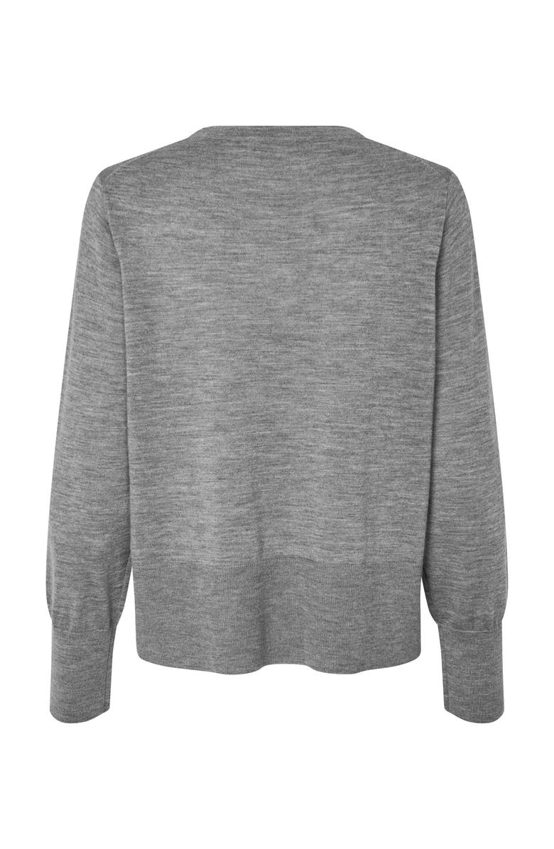 Masai Copenhagen Fynelle Long Sleeve Round Neck Sweater, Alternate, color, M. Grey Mel.