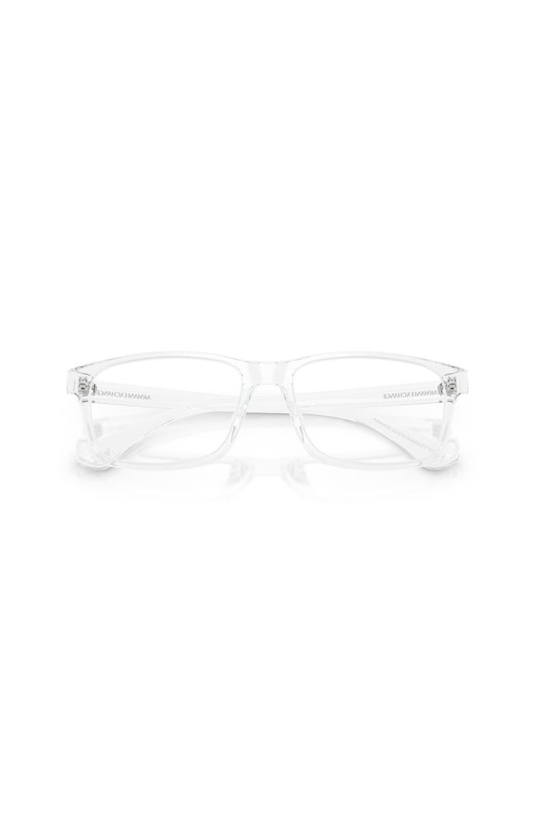 Armani Exchange 56mm Rectangle optical glasses, Alternate, color, Transparent