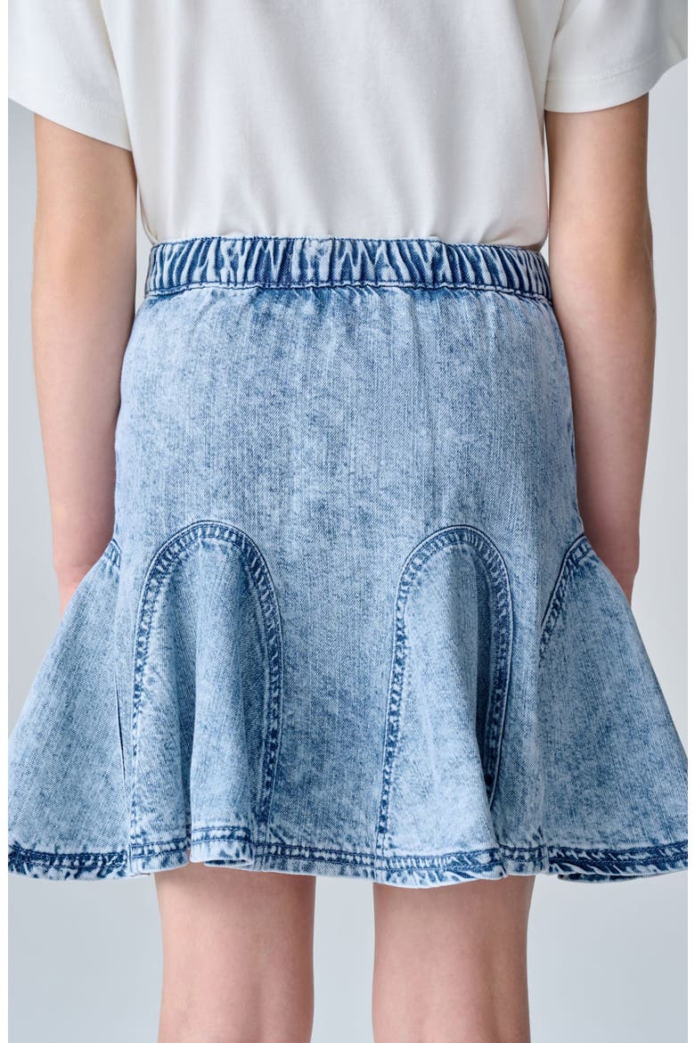 Kids' Denim Godet Skirt, Alternate, color, BLUE