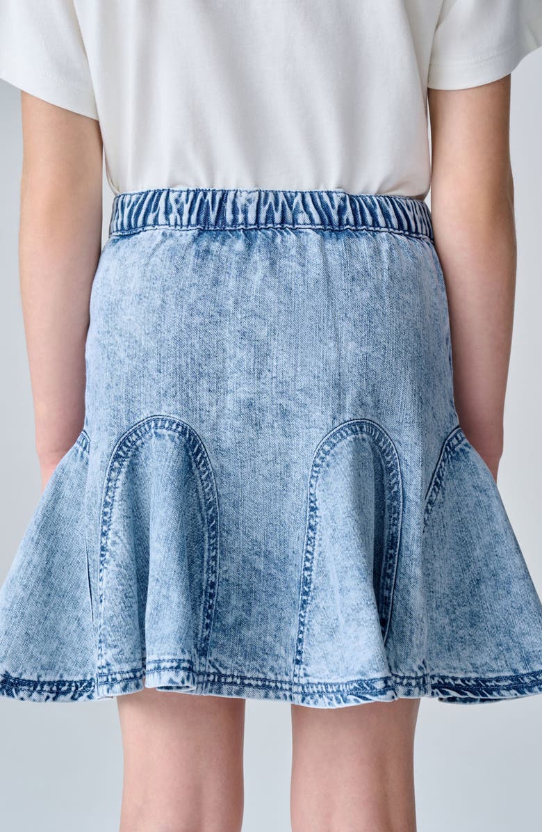 smALLSAINTS by ALLSAINTS Kids' Denim Godet Skirt, Alternate, color, Blue
