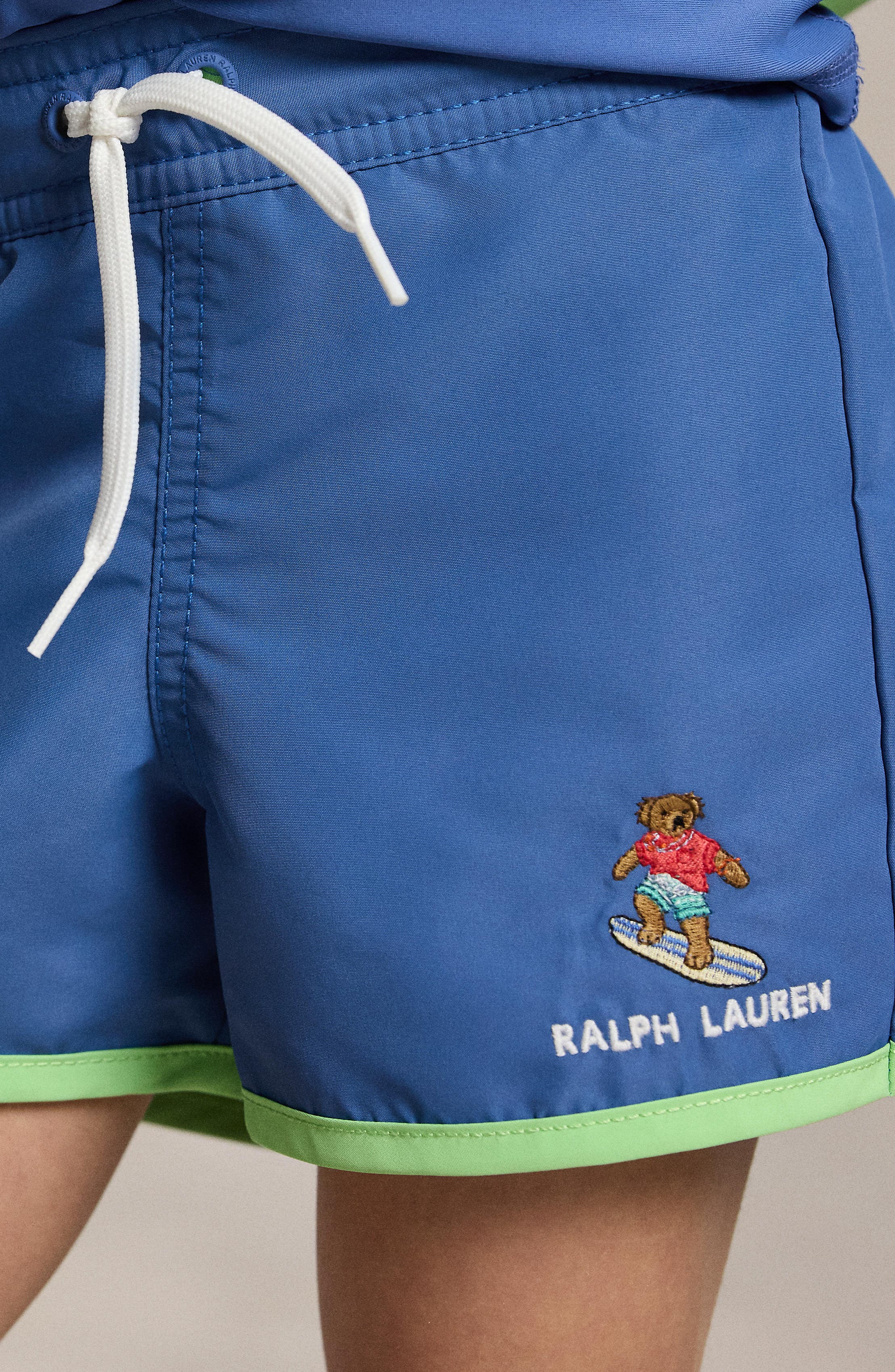 Kids' Embroidered Polo Bear Swim Trunks (Men) | Nordstrom