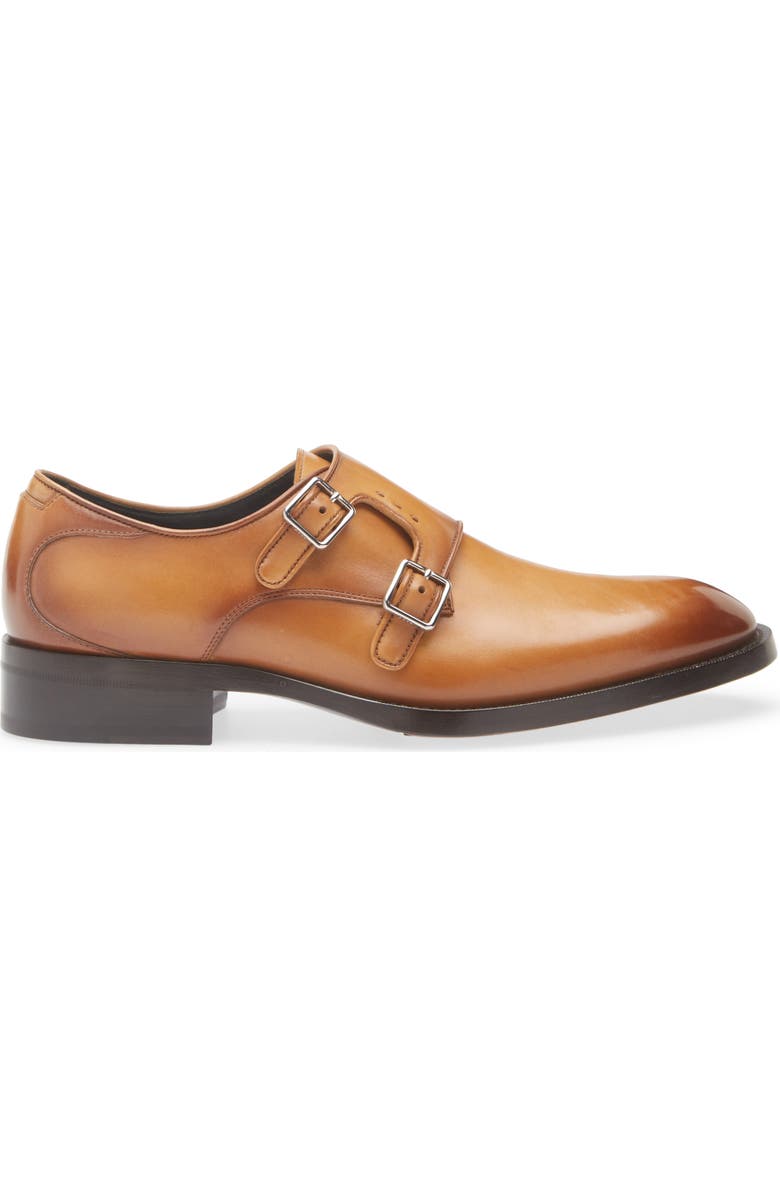 BOSS Rill Monk Strap Shoe, Alternate, color, Medium Brown