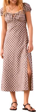 NEXT Gingham Cap Sleeve Midi Dress
