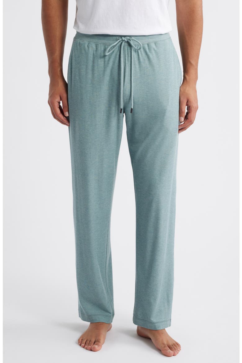 Ribbed Rayon Blend Drawstring Pajama Pants, Main, color, PISTACHIO