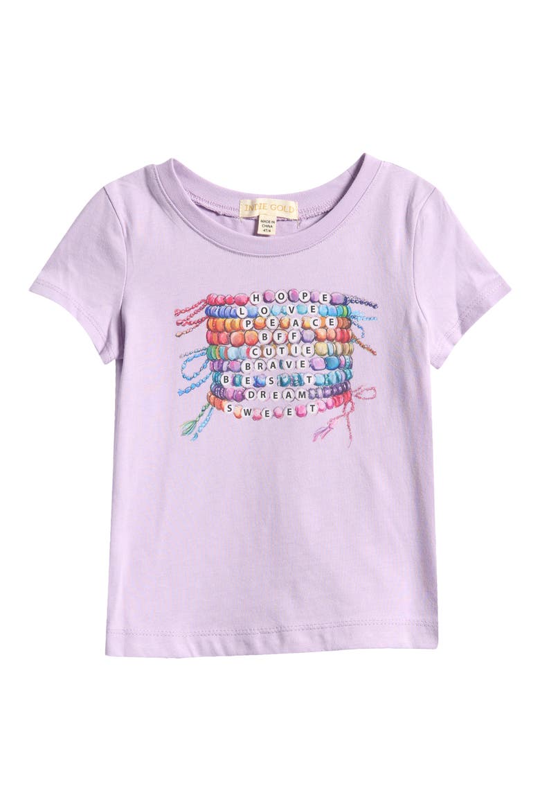 Kids' Bracelet Graphic T-Shirt, Main, color, LIGHT PURPLE