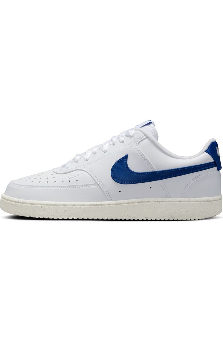 Nike Court Vision Low Sneaker, Alternate, color, White/ Royal/ Sail