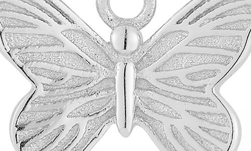 Glaze Jewelry Sterling Silver Butterfly Huggie Hoop Earrings In Metallic