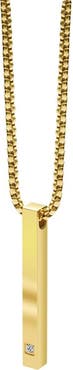 GEOFFREY BEENE Men's Stainless Steel Vertical Bar Pendant Necklace