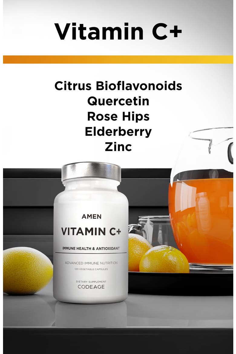 Amen Vitamin C 1285 mg Supplement with Zinc, Alternate, color, White