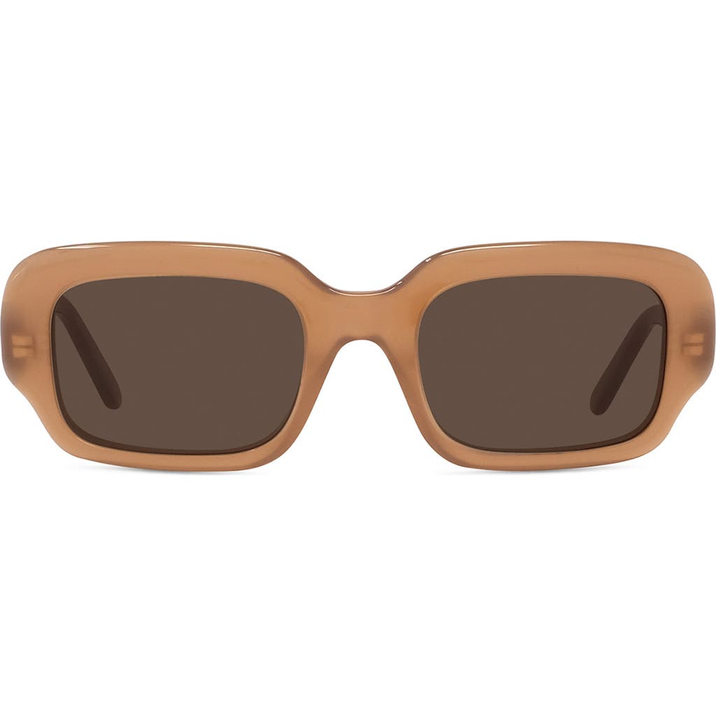 Loewe Acetate Rectangular Slim Sunglasses In Brown