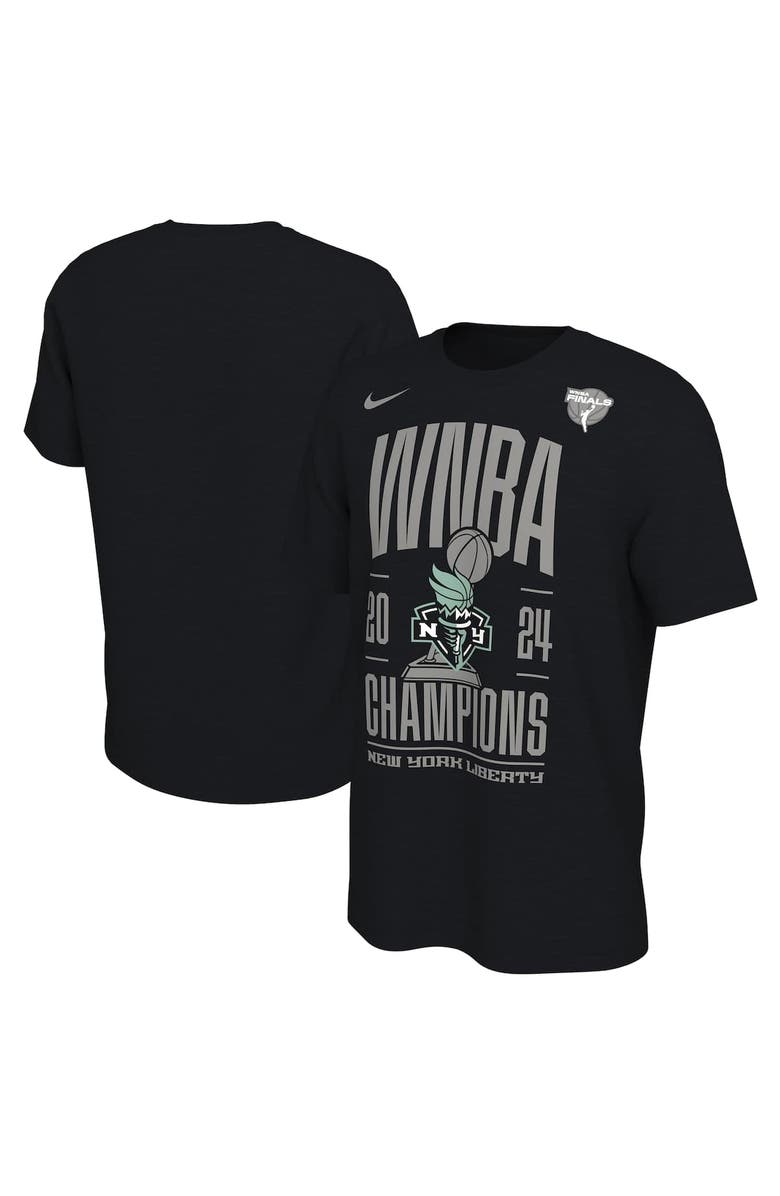 Nike Unisex Nike Black New York Liberty 2024 WNBA Finals Champions Locker Room T-Shirt, Main, color, 