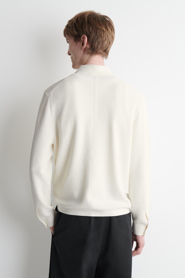 Honeycomb-knit Polo Shirt, Alternate, color, OFF-WHITE
