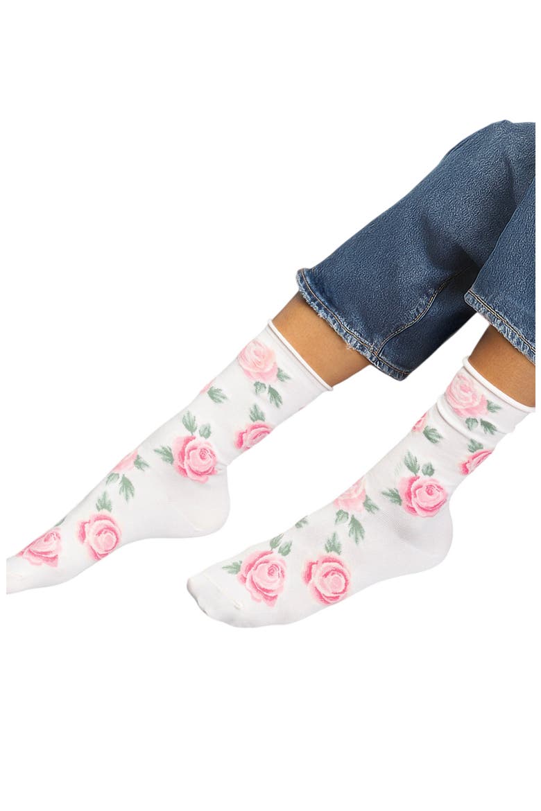 Rose Blooms Assorted 2-Pack Crew Socks, Alternate, color, ASST